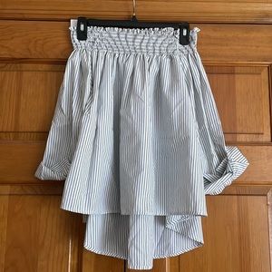 Aqua - strappless blouse